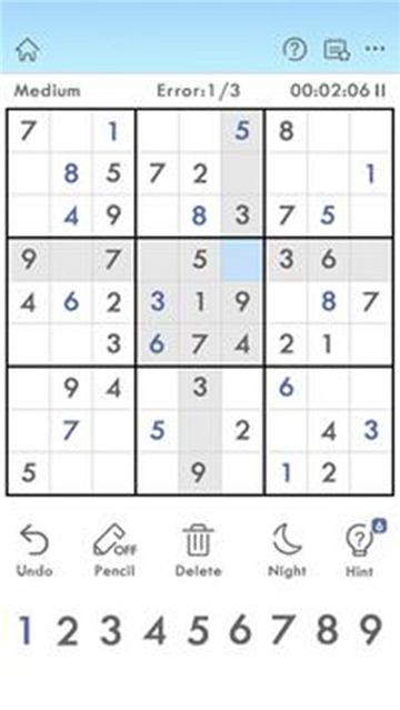 九宫数独 1