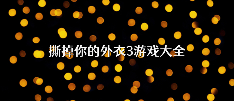 撕掉你的外衣3游戏大全