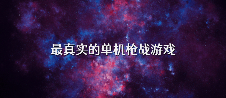最真实的单机枪战游戏